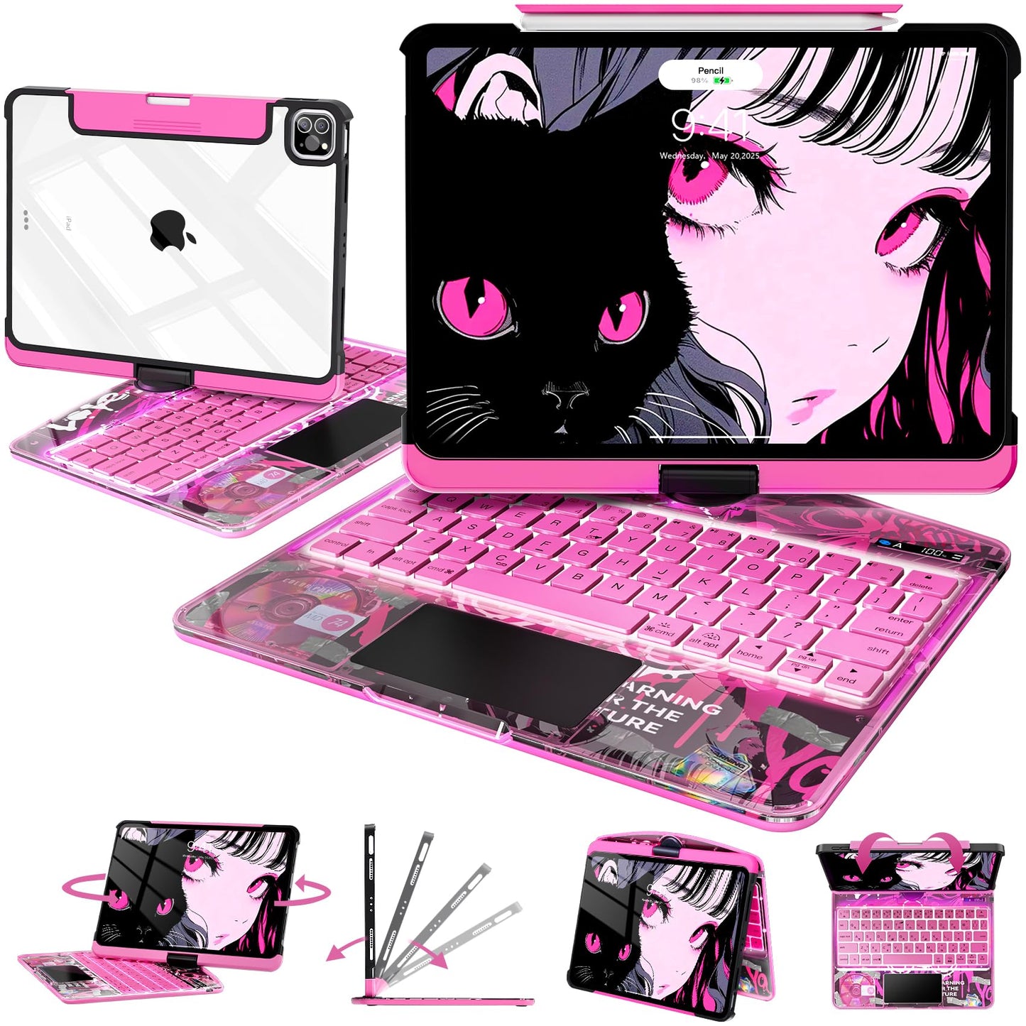 Dstou 2025 New iPad Magic Keyboard Applicable to Apple Tablets