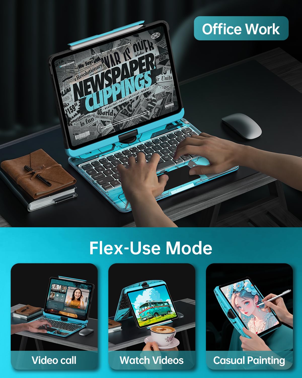 Dstou 2025 New iPad Magic Keyboard Applicable to Apple Tablets